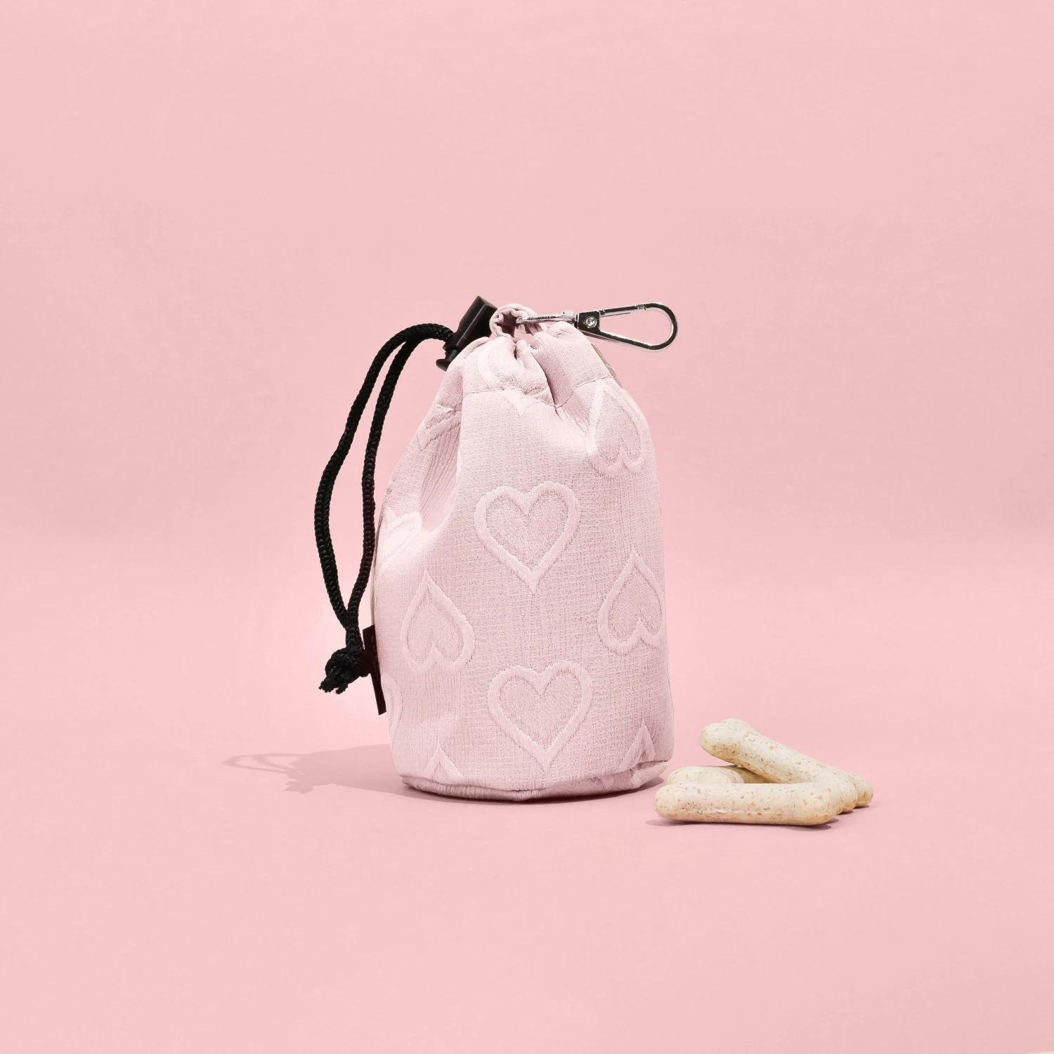 Drawstring Treat Pouch - Baby Pink Heart 3 Drawstring Treat Pouch - Baby Pink Heart