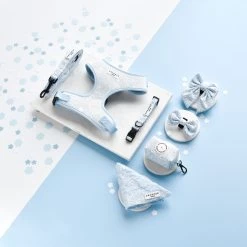 Luxe Lead - Baby Blue Flower -Cocopup London IMG 8396