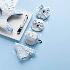 Luxe Bandana - Baby Blue Flower -Cocopup London IMG 8397