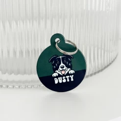 Personalised Dog Cartoon ID Tag - Khaki -Cocopup London Khaki2