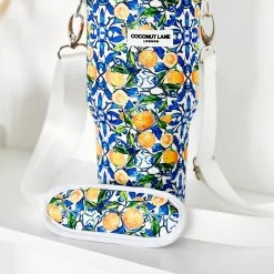 Amalfi Lemon Tumbler Carry Case By Coconut Lane -Cocopup London Lemon2