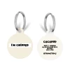 Personalised 'I'm Chipped' ID Tag - Nude -Cocopup London Nude 92fdd468 ec75 48ed 88ec c24036f287ba