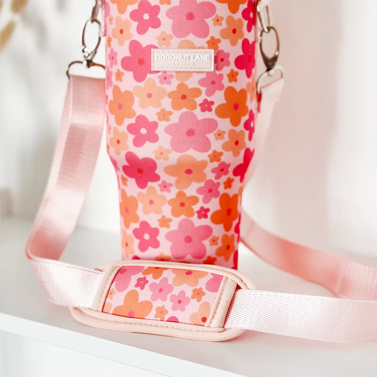 Pink & Orange Bloom Tumbler Carry Case By Coconut Lane 4 Pink & Orange Bloom Tumbler Carry Case By Coconut Lane - Image 2