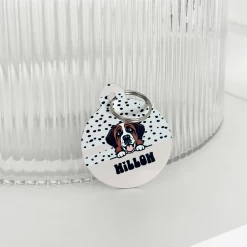 Personalised Dog Cartoon ID Tag - Dalmatian -Cocopup London PinkDalmatian1