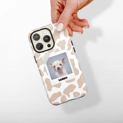 Patterned Personalised Polaroid Dog Phone Case - Upload Your Photo -Cocopup London PolaroidMockup 2