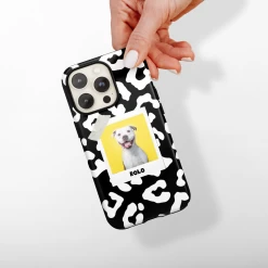 Patterned Personalised Polaroid Dog Phone Case - Upload Your Photo -Cocopup London PolaroidMockup 3