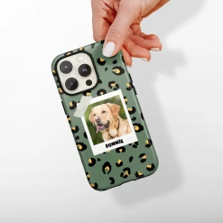 Patterned Personalised Polaroid Dog Phone Case - Upload Your Photo -Cocopup London PolaroidMockup 5