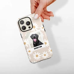 Patterned Personalised Polaroid Dog Phone Case - Upload Your Photo -Cocopup London PolaroidMockup 6