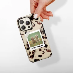 Patterned Personalised Polaroid Dog Phone Case - Upload Your Photo -Cocopup London PolaroidMockup 7