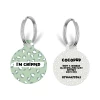 Personalised 'I'm Chipped' ID Tag - Sage Leopard 1 Personalised 'I'm Chipped' ID Tag - Sage Leopard -Cocopup London SageLeop