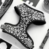 Black Leopard Adjustable Neck Harness -Cocopup London black leopard harness
