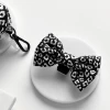 Black Leopard Bow Tie -Cocopup London bow tie black leopard