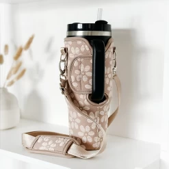 Mocha Flower Tumbler Carry Case By Coconut Lane -Cocopup London mochaflower4 2c03f4e2 42b3 45ba aff8 a1c1750dc7aa