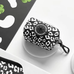 Black Leopard Poop Bag Holder