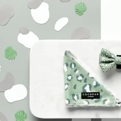 Sage Leopard Bandana -Cocopup London sage leopard bandana3