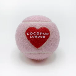 Tennis Ball - Pink & Red Heart
